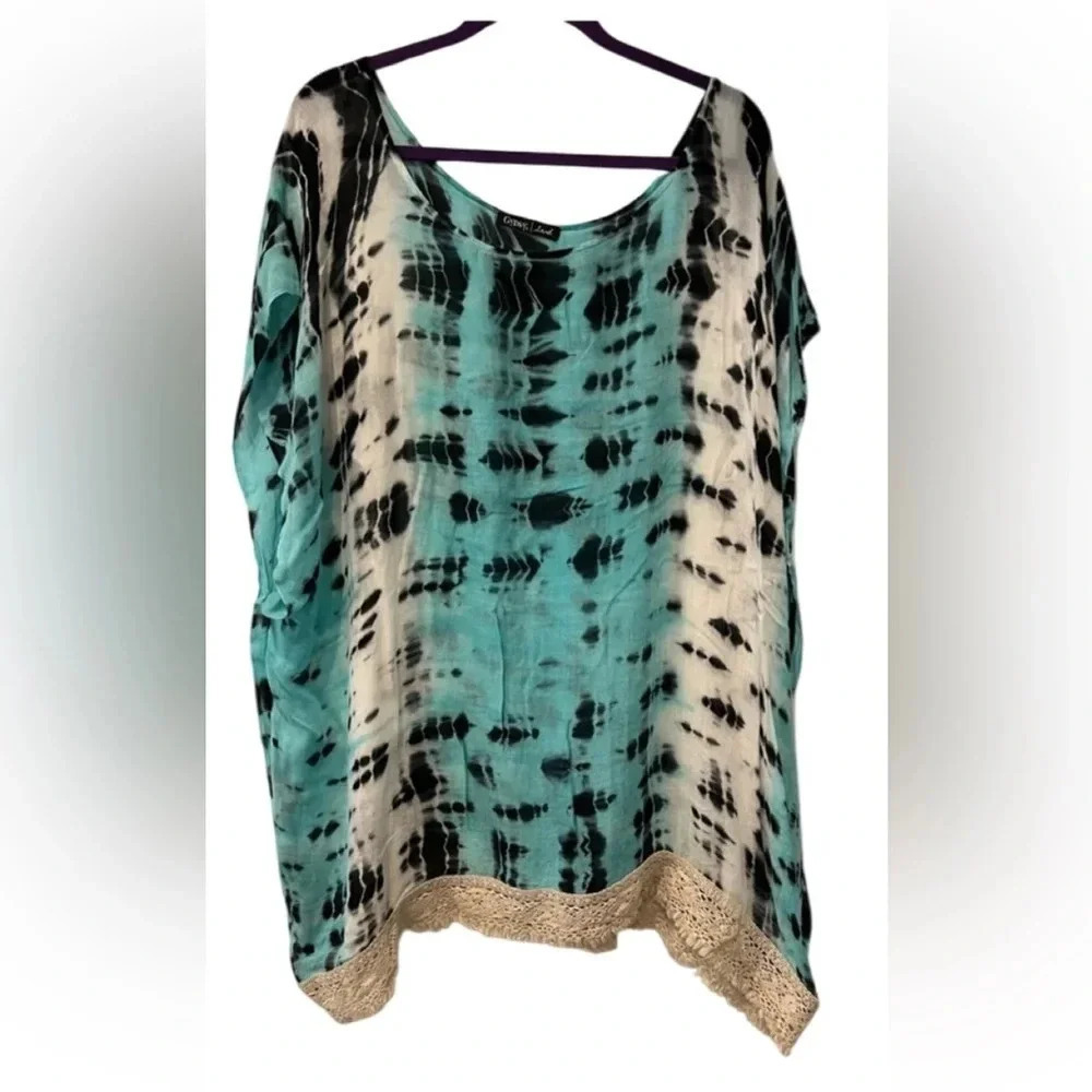 Gypsy 05 Crochet Trim Poncho